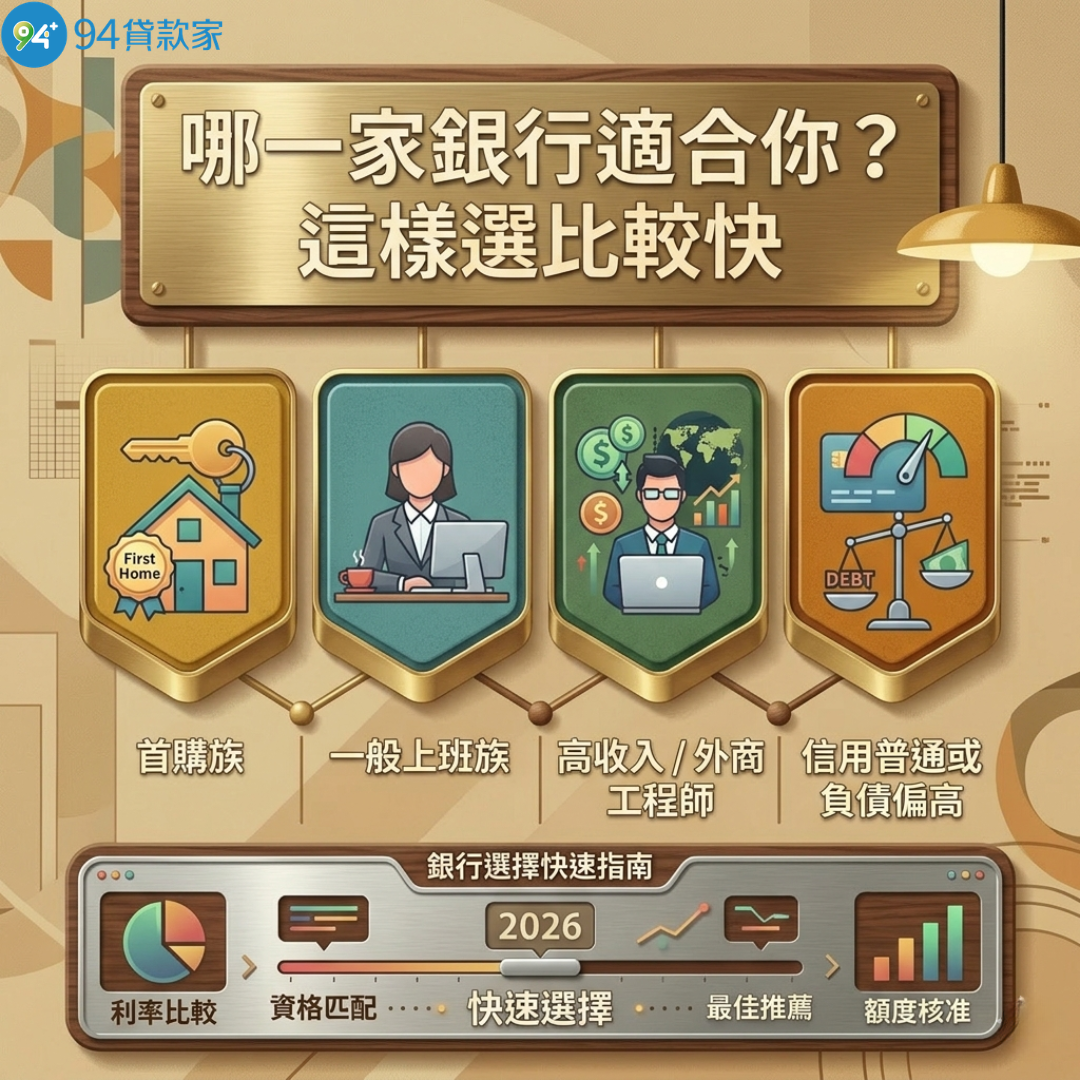 哪一家銀行適合你？這樣選比較快